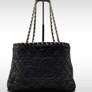 Sac Channel cuir noir