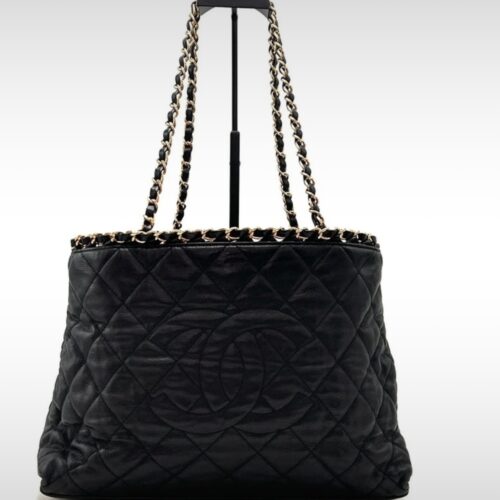 Sac Channel cuir noir
