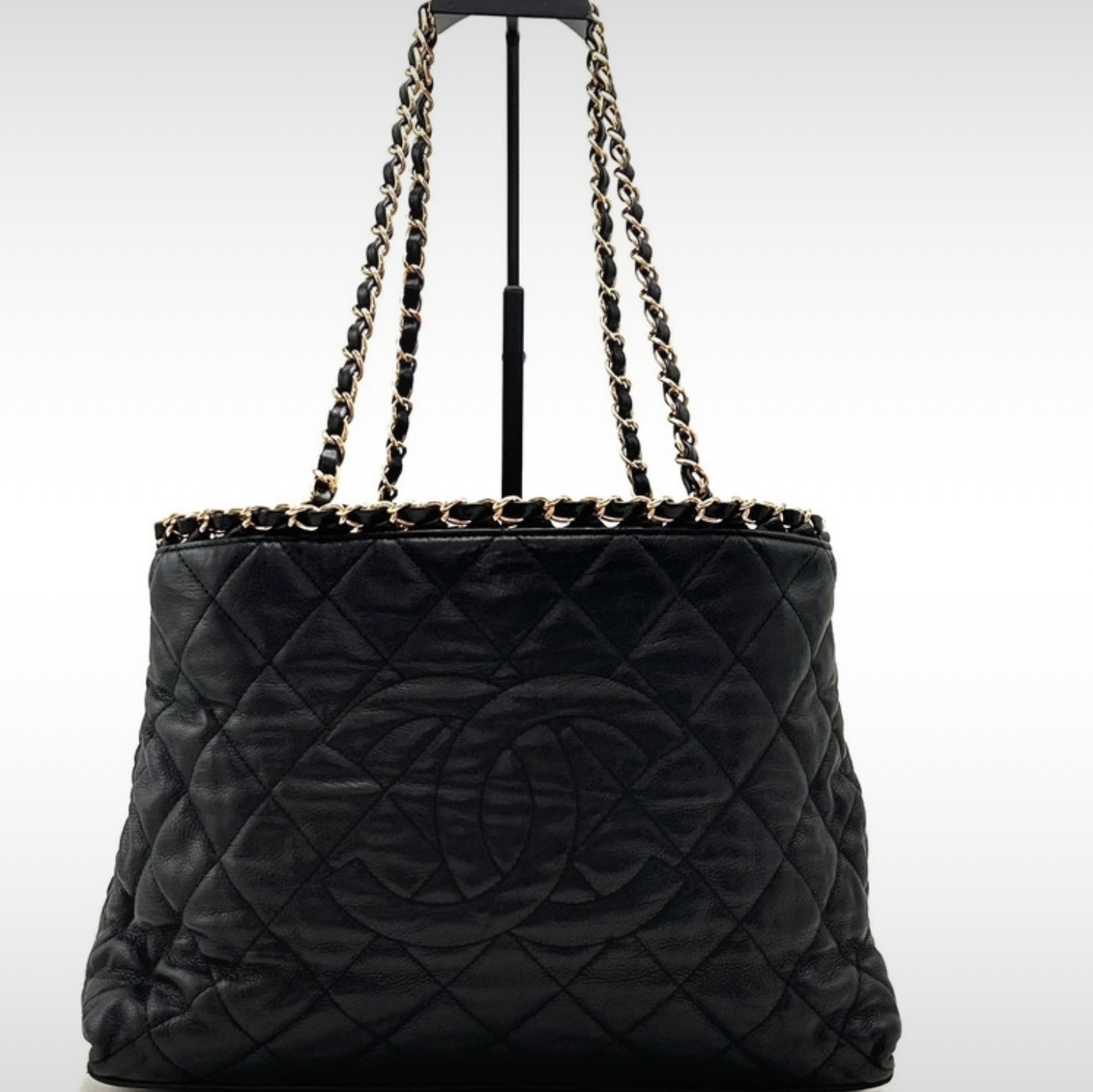 Sac Channel cuir noir